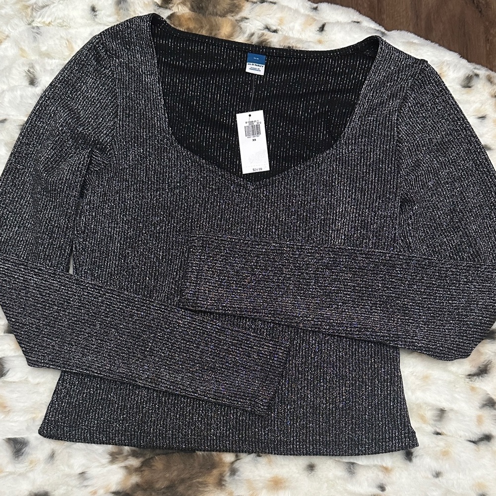 Old Navy - metallic ribbed knit top and skirt set - Picture 5 of 8